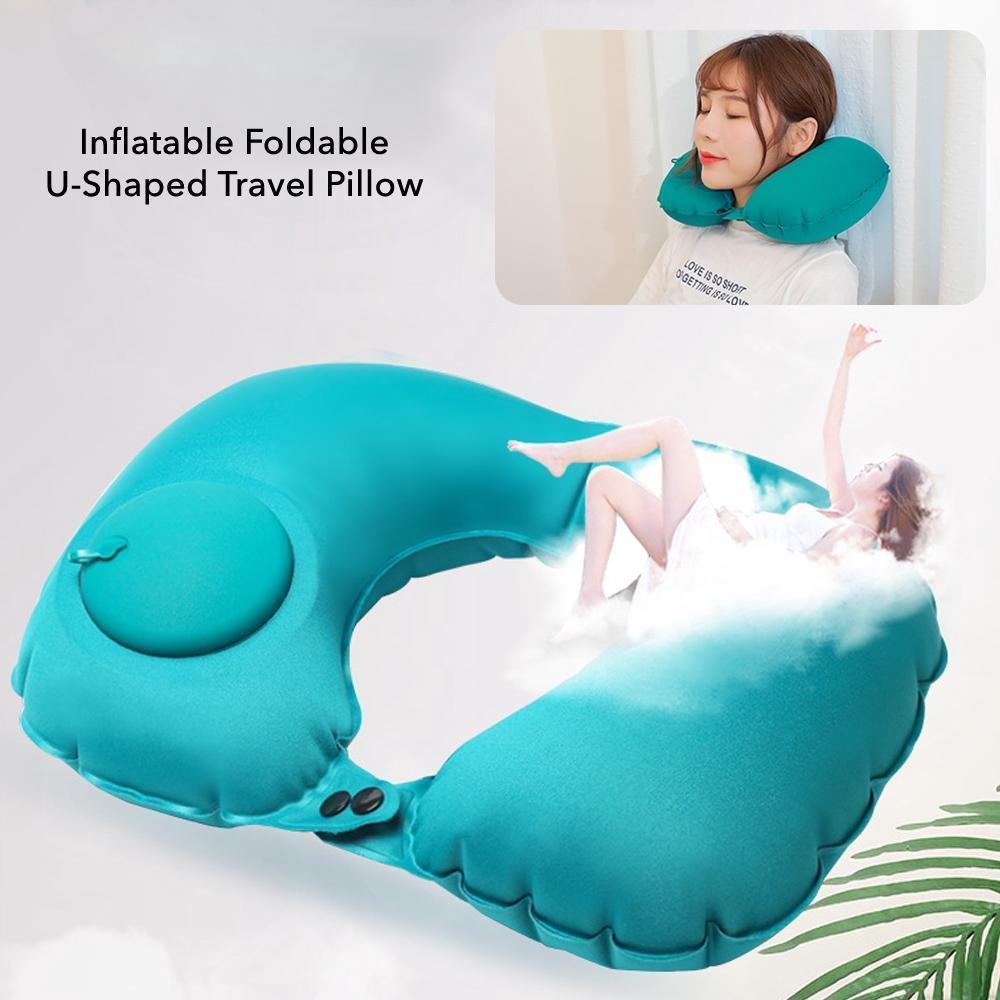 U-Shaped Inflatable Travel Pillow