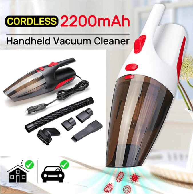 Rechargeable 120W Best Cordless Handheld Car & Home Vacuum Cleaner