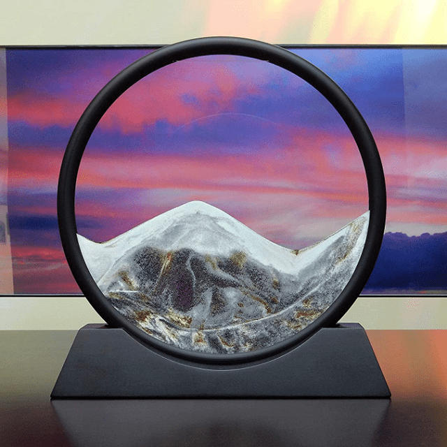 Round Moving Sand Art Glass Craft