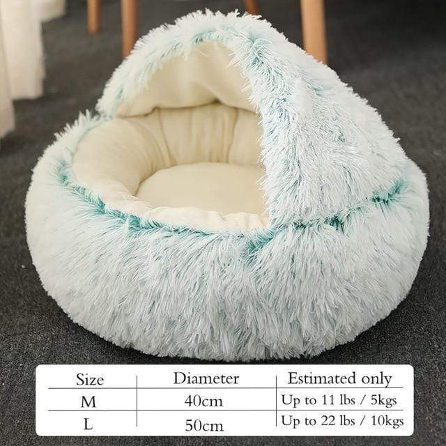 Fluffy Plush Cave Cat Bed