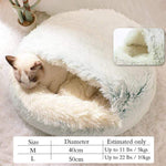 Fluffy Plush Cave Cat Bed