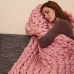 Handmade Chunky Knitted Blanket