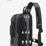 Men's USB Charging Crossbody Chest Bag