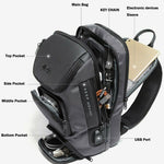 Men's USB Charging Crossbody Chest Bag