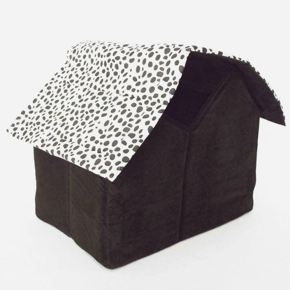 Warm Dog Bed House with Double Roof