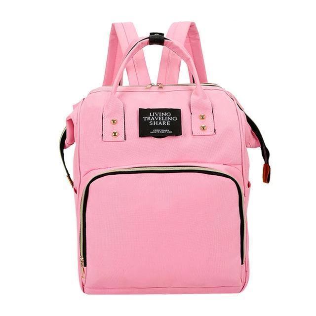 Diaper Backpack diaper backpack Trendy Household Light Pink 