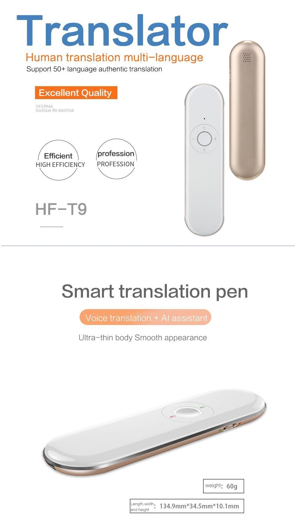 Smart Portable Voice Translator - Over 40+ Languages