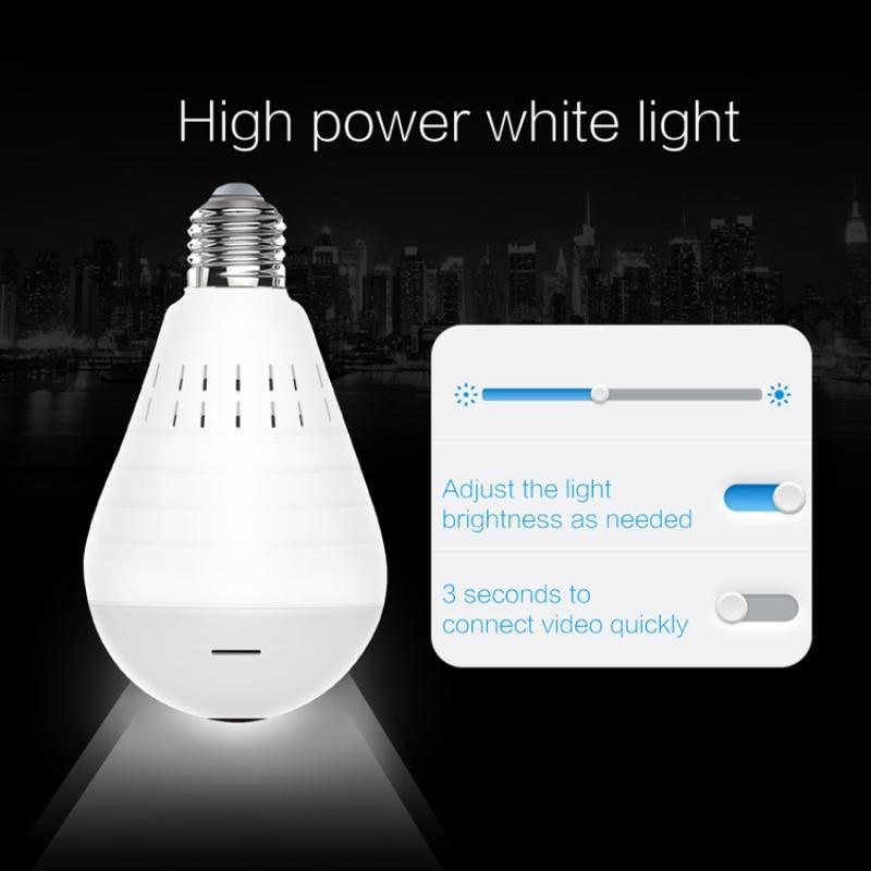 LED Wireless Panoramic (360) Home Security Light Bulb