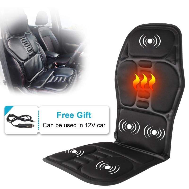 Portable Heated Back Massage Seat Pad for Home and Car