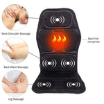 Portable Heated Back Massage Seat Pad for Home and Car