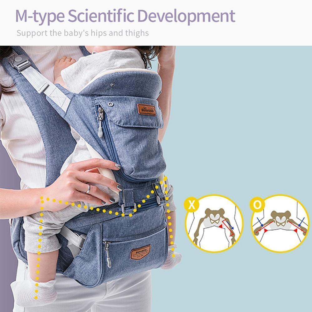 Ergonomic Breathable Baby Carrier with Hipseat