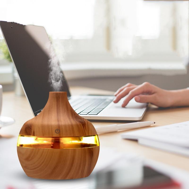 Wood Grain Aromatherapy USB Humidifier