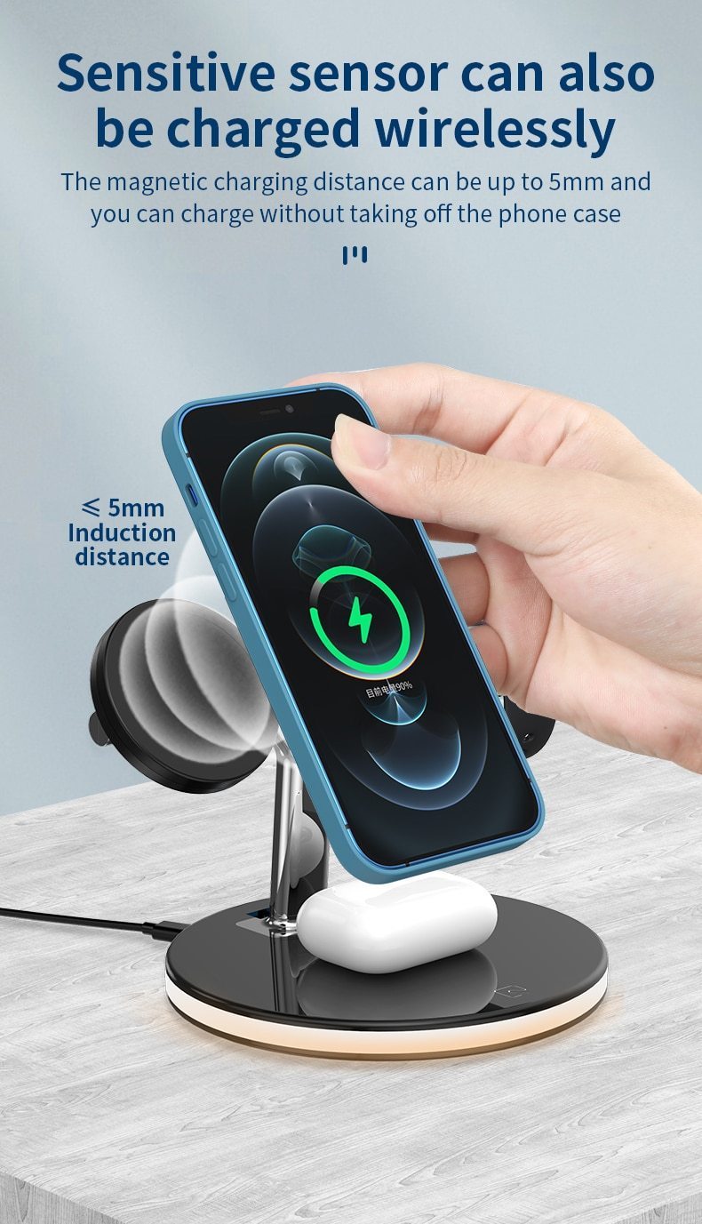 3 in 1 Magnetic Wireless Charger Fast Charging Station