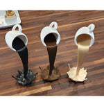 Floating Coffee Cup Art Resin Statue