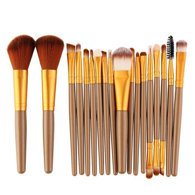 Diva's Makeup Brushes Tool Kit Makeup Brushes Trendy Household Beige Yellow 