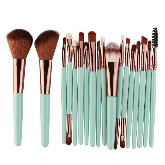 Diva's Makeup Brushes Tool Kit Makeup Brushes Trendy Household Aqua Gold 