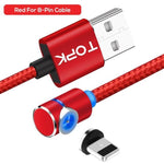 Magnetic Charging Cable Charging Cable Trendy Household 1m Red 8-Pin Cable 