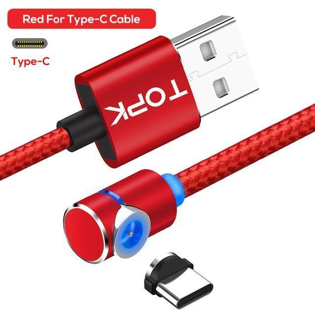 Magnetic Charging Cable Charging Cable Trendy Household 1m Red Type c Cable 