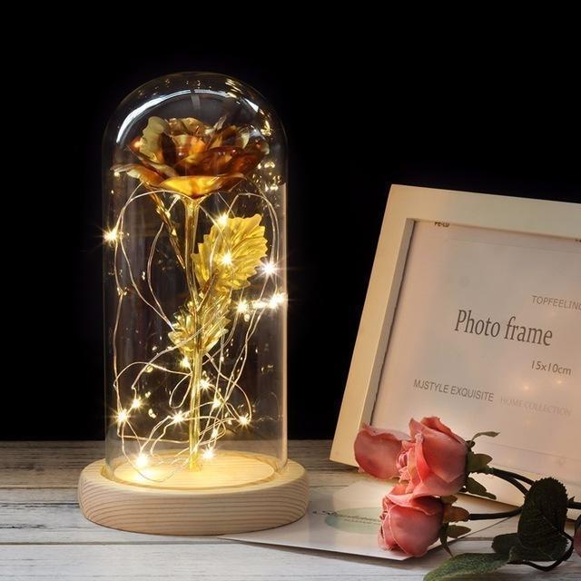 Galaxy Enchanted Rose LED Glass Display (8 Designs)