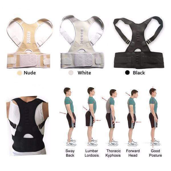 Magnetic Therapy Posture Corrector Fully Adjustable Back Brace