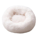 Comfy Faux Fur Pet Bed DOG BED Trendy Household White Small(50cm) 