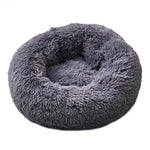 Comfy Faux Fur Pet Bed DOG BED Trendy Household Dark Gray Small(50cm) 