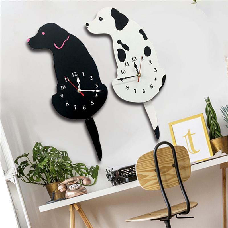 Dog Swing Tail Pendulum Wall Clock