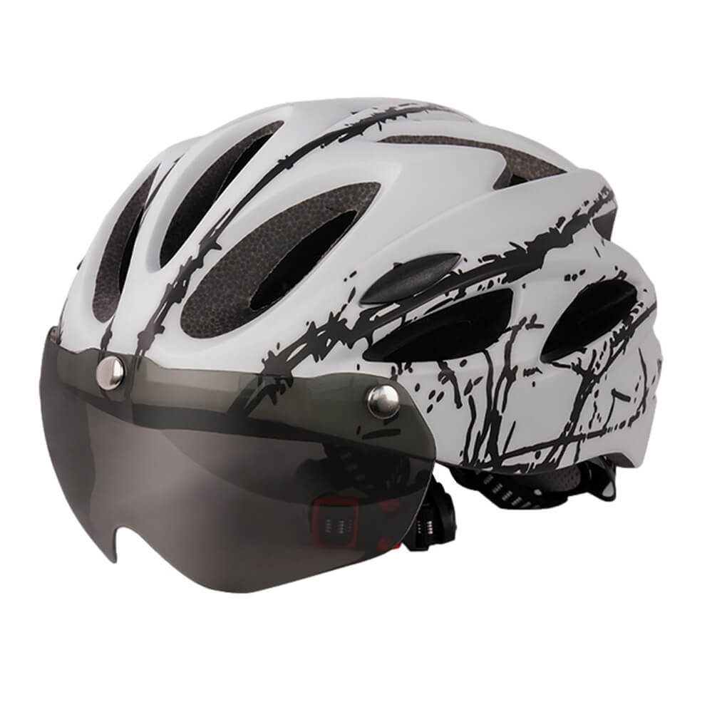 Bike Helmet with Magnetic Goggles Visor