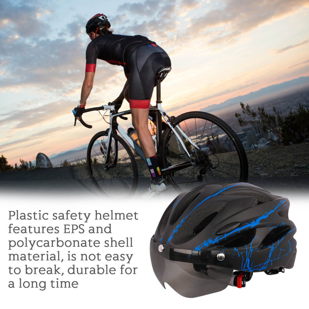 Bike Helmet with Magnetic Goggles Visor