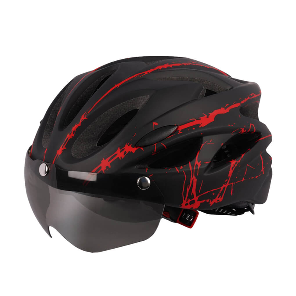 Bike Helmet with Magnetic Goggles Visor