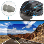 Bike Helmet with Magnetic Goggles Visor