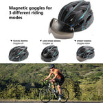 Bike Helmet with Magnetic Goggles Visor