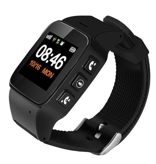 Gps Tracking Watch For Adult Elderly Smart Watch Anti-lost SOS Wifi GPS Trackers Trendy Household black 