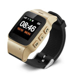 Gps Tracking Watch For Adult Elderly Smart Watch Anti-lost SOS Wifi GPS Trackers Trendy Household gold 