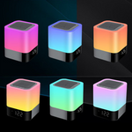 Colorful Night Light Bluetooth Speaker with Clock