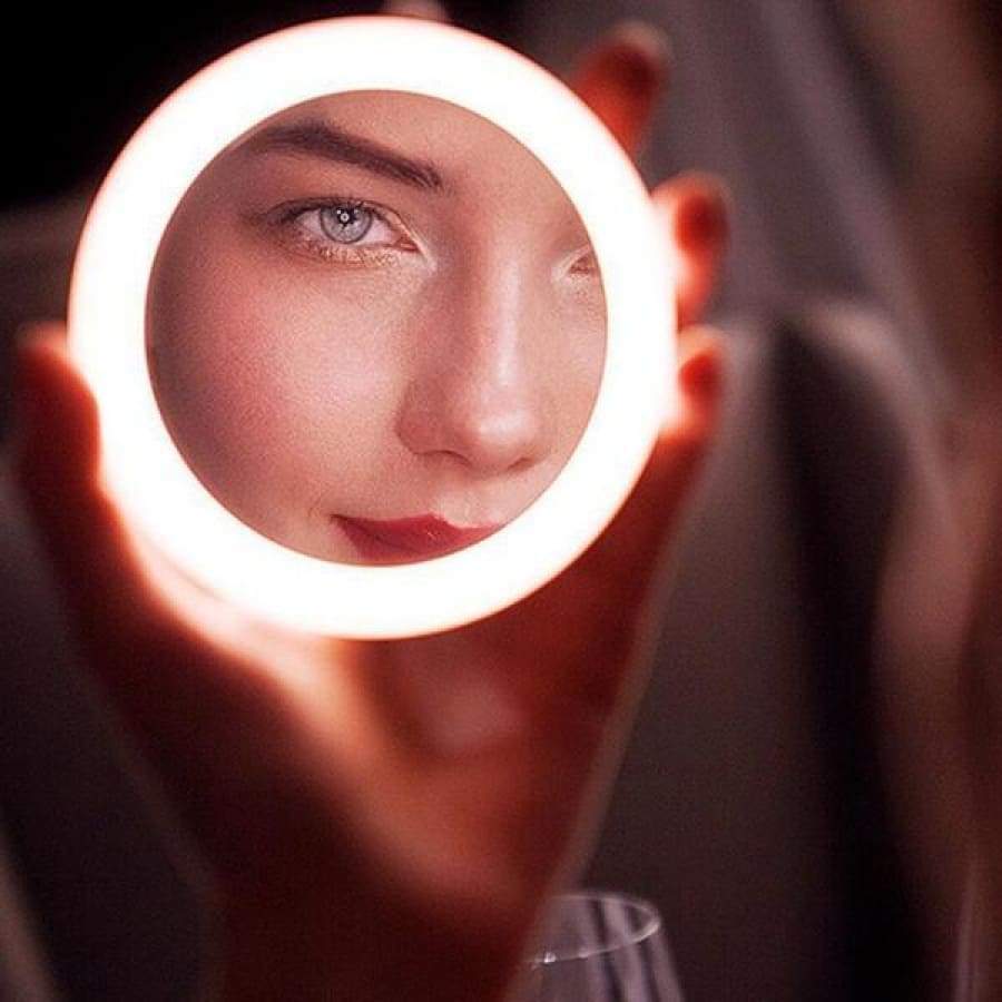 Wireless Charger with LED Makeup Mirror