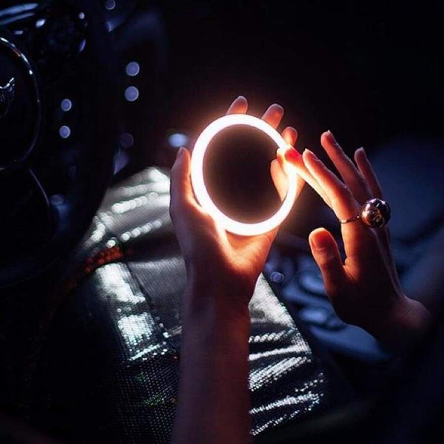 Wireless Charger with LED Makeup Mirror